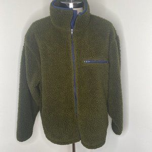 L.L. Bean Olive Green Fleece Jacket